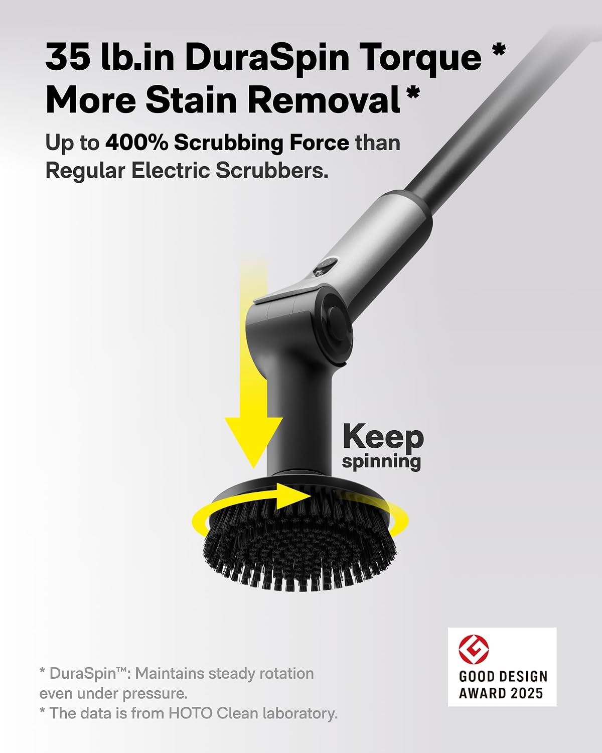 HOTO Flexi Cordless Spin Scrubber